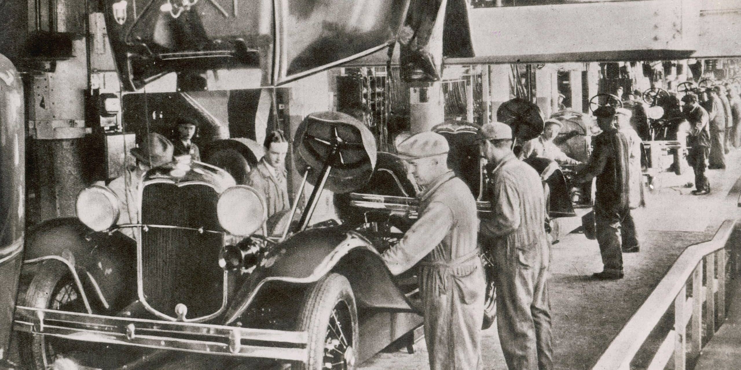 Vintage photo of early manufacturing in San Diego